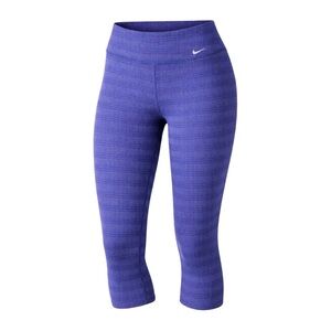 Nike Dri-FIT Capri Leggings Women’s Medium Blue Textured Athletic Cropped Pants